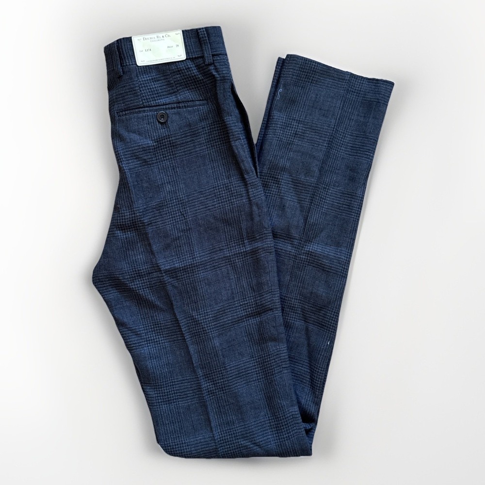 Ralph Lauren Double RL Co Dress Pants Women's 28 Plaid Silk Blend Gray‎